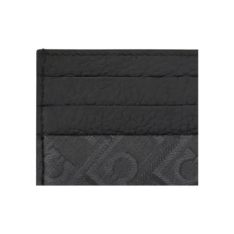 FERRAGAMO Cow Leather Card Holder Men's _Nsec Black & Gray-4