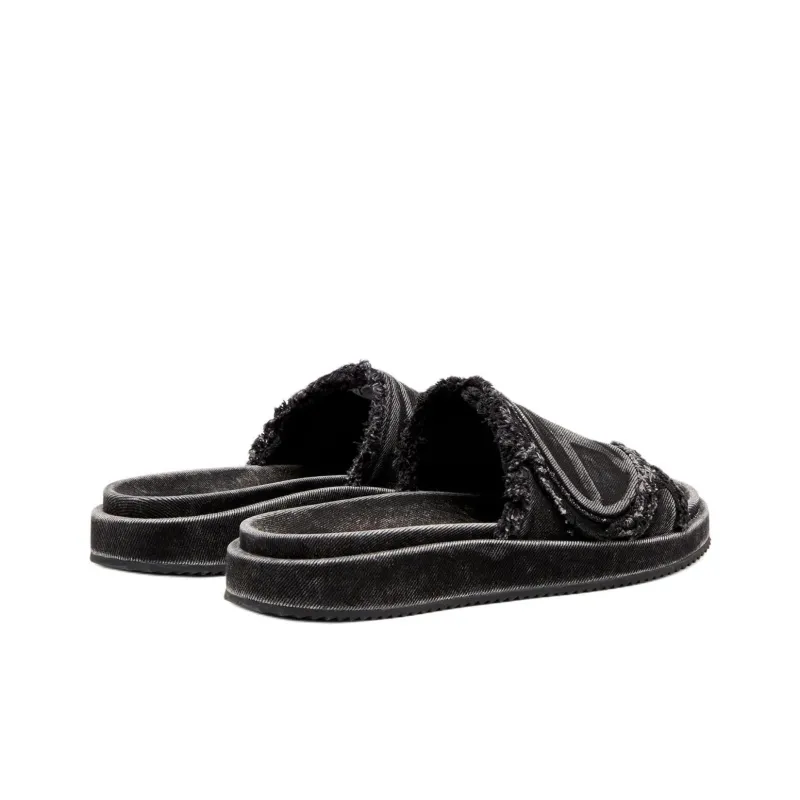 DIESEL OVAL D Series Slide Slippers Unisex Black-4
