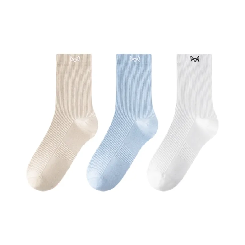 MIIOW Mid-Calf Socks Unisex 3 Pack-12