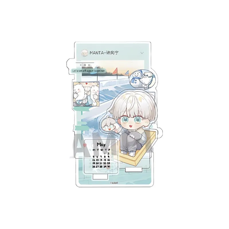 Gu Niang Anime Cat Ear MANTA Travel Journal Collection Xu Wang'an Jiang Ke Bai Wen Ji Shao Yi Acrylic Stands-4