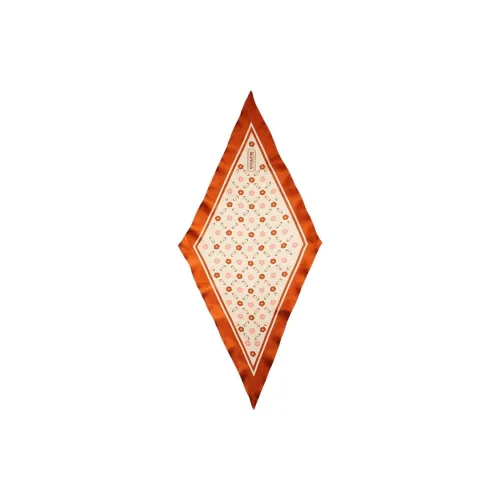 COACH Silk Silk Scarves Unisex Orange