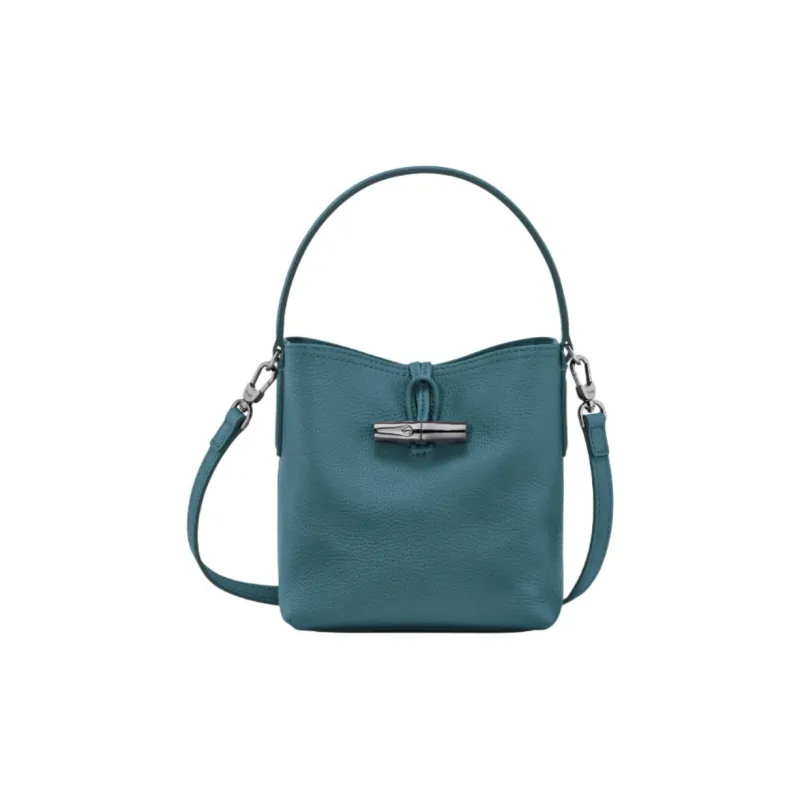 LONGCHAMP Roseau Essential Cow Leather One Shoulder Handbag Women's Peacock Blue-0