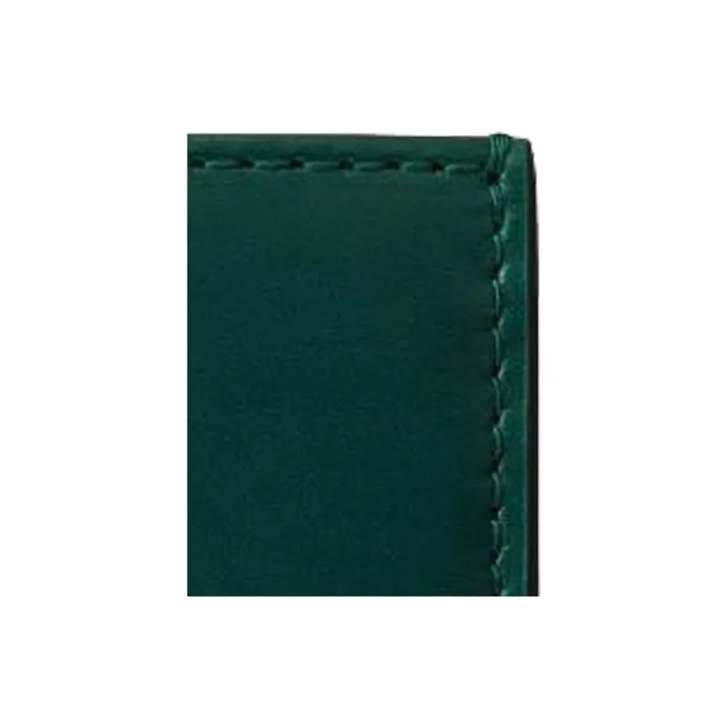 CARTIER C De Cartier Collection Solid Color Calfskin Card Holder Women's Green-4