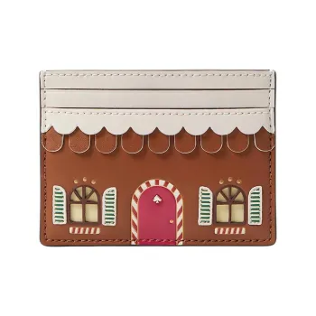 Kate Spade Leather Card Holder Women's Brown