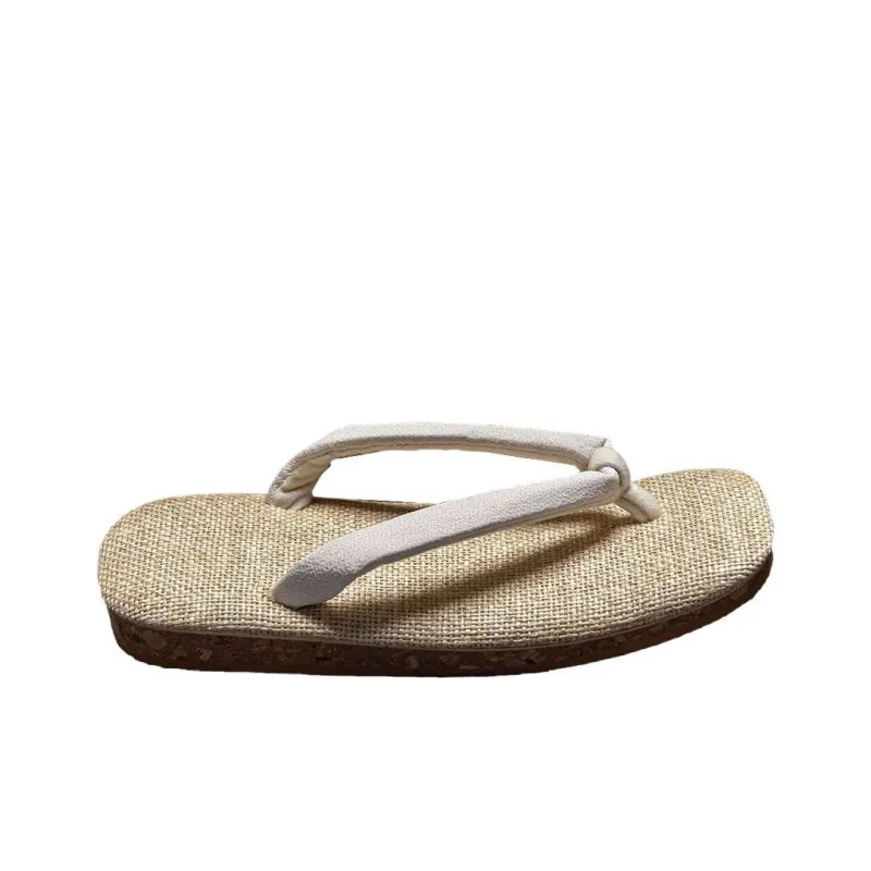 Mizuno Abrasion-Resistant Slip-Resistant Flip Flops Unisex Brown White-1