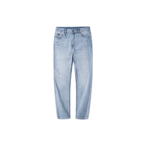 CAMEL Cooling Sensation Antibacterial Lightweight Breathable Slim Fit Pants Micro-Stretch Jeans Men's