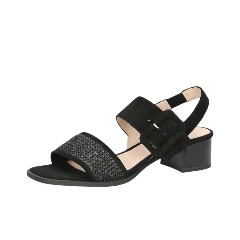 CAPRICE One Strap Sandals 4cm Women's Black-2