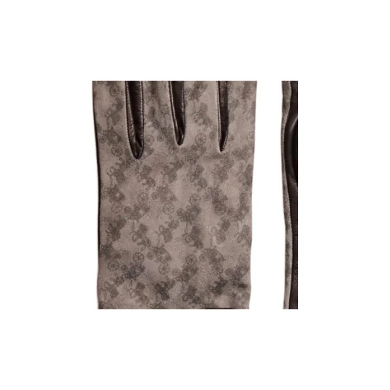 COACH Suede Gloves Unisex Brown-2