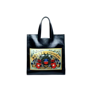 BALLY Calfskin Tote Bag Shopping Bag Shoulder Bag Handbag Regular Men's Black