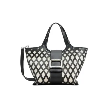 Roger Vivier Calfskin Handbag Women's White & Black