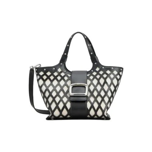 Roger Vivier Calfskin Handbag Women's White & Black