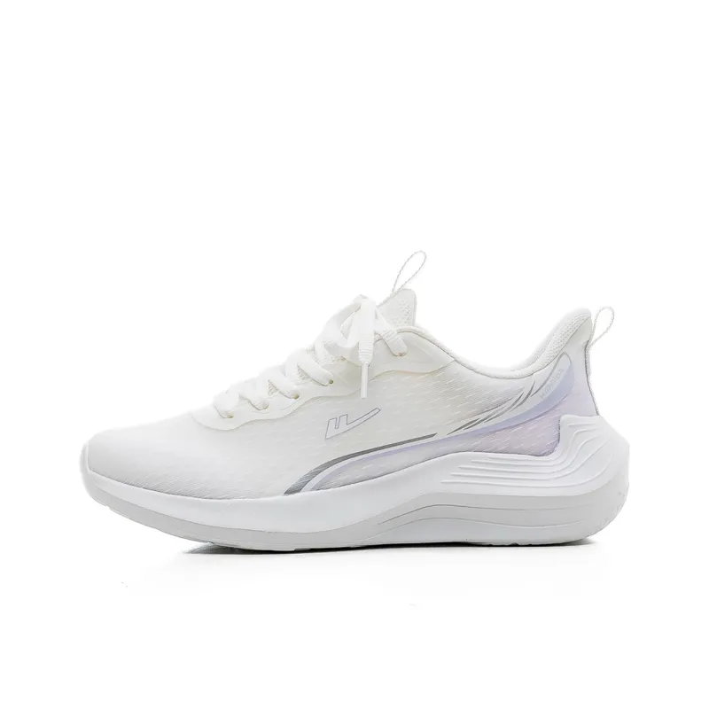 Warrior Durable Breathable Lightweight Low Top Casual Training Long Distance Running Shoes Women's White Purple-0
