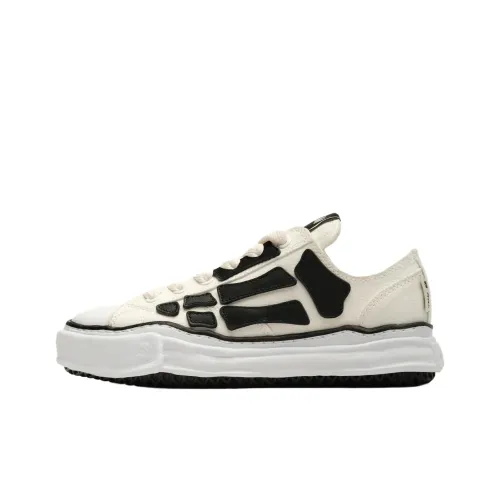 Maison Mihara Yasuhiro x AMIRI Skel Top Low Top Canvas Shoes Men's Beige