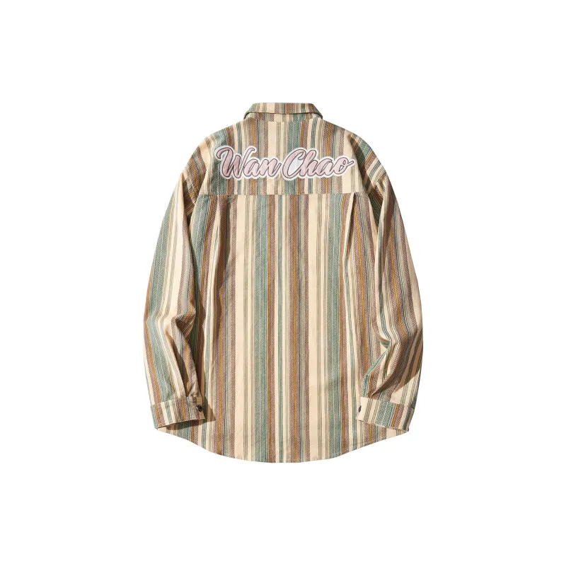WANCHAO CP Shirt Unisex Green Stripes-1
