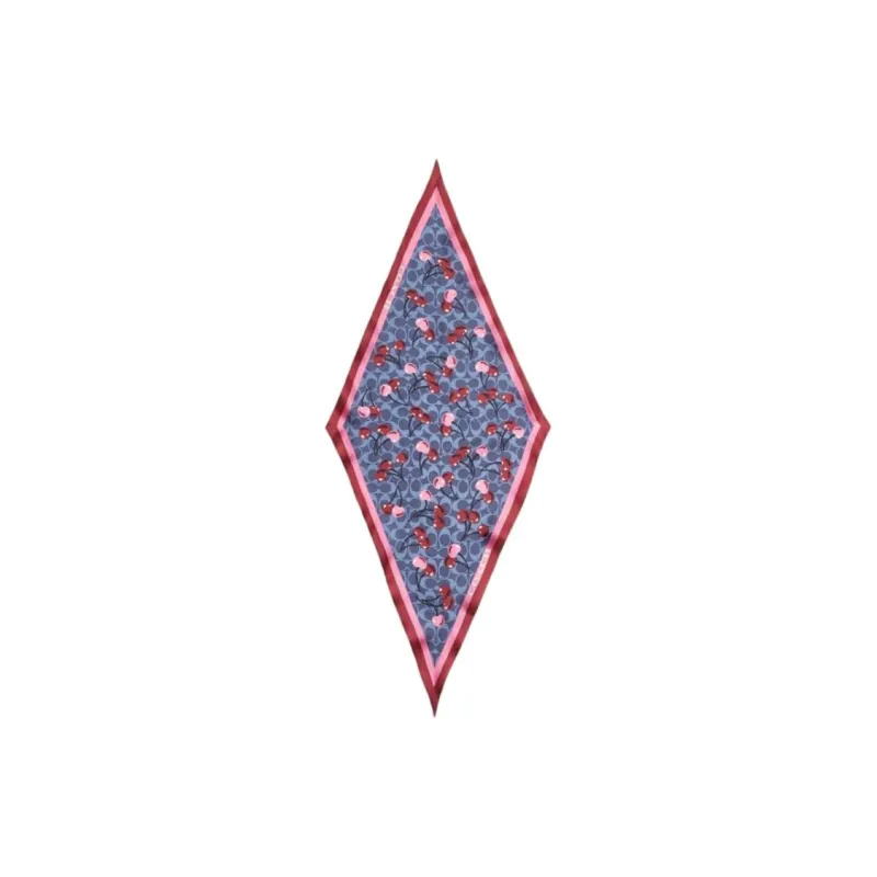 COACH Silk Scarves Unisex Blue Red-0