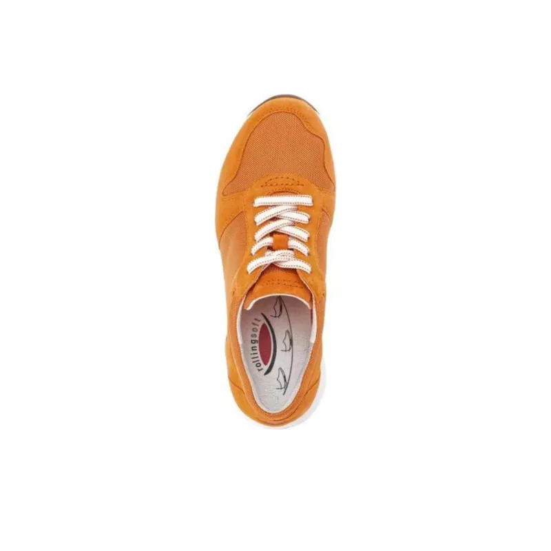 Gabor Rollingsoft Low Top Casual Shoes Women's Orange-3