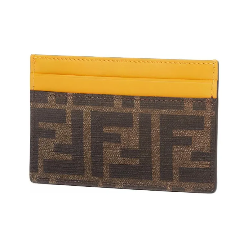 FENDI Pokémon X FRGMT Nigo, Collaboration Cow Leather Card Holder Men's Yellow-1