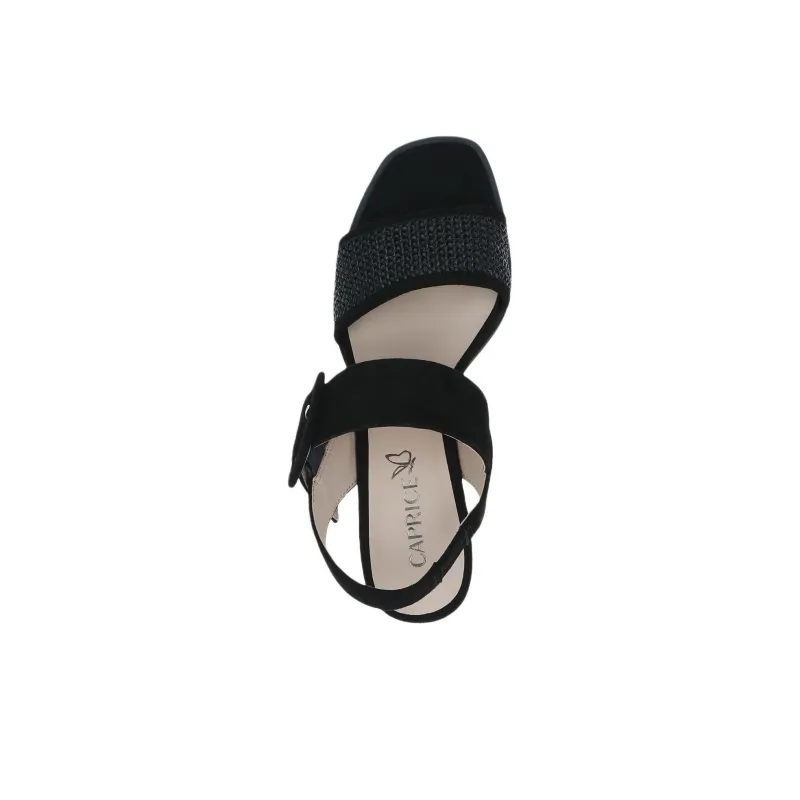 CAPRICE One Strap Sandals 4cm Women's Black-3