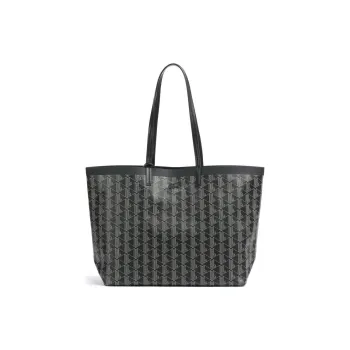 LACOSTE Recycled Cotton Shoulder Bag Women's Black