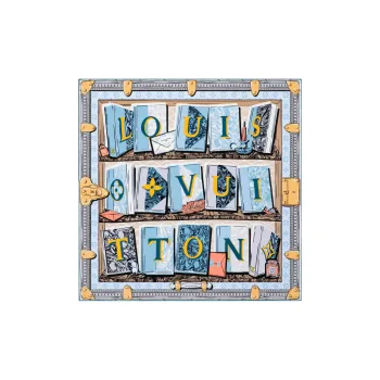 LOUIS VUITTON Silk Scarves Women's Denim Blue