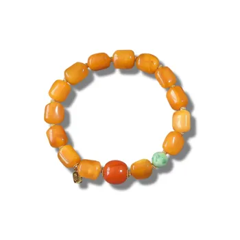 Gu He Amber/Beeswax Bracelets Unisex