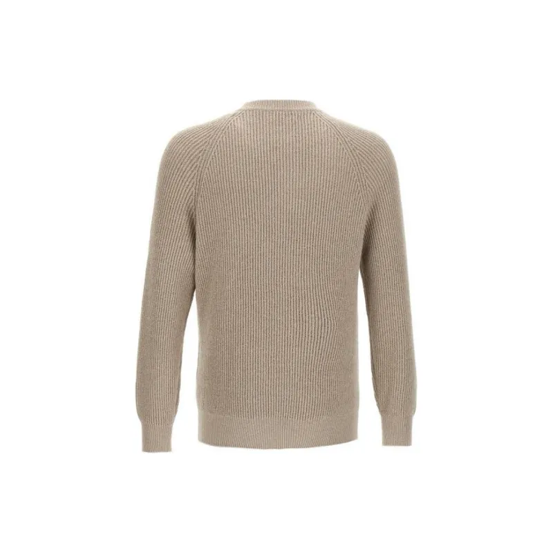 Brunello Cucinelli Crewneck Ribbed Knit Jumper-1