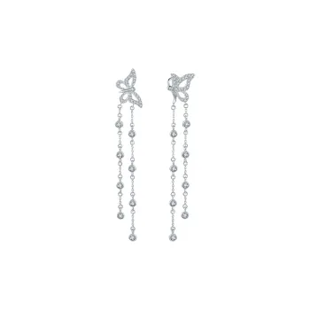 ZHOU LIU FU S925 Silver Drop Earrings Women's
