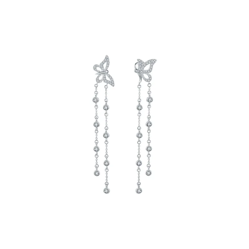 ZHOU LIU FU S925 Silver Drop Earrings Women's-0