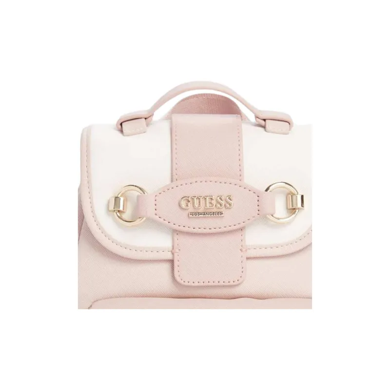 GUESS Artificial Saffiano Leather Backpack Unisex Pink-3