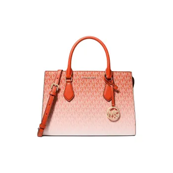 MICHAEL KORS Sheila Canvas Tote Bag, Shopping Bag, Shoulder Bag, Crossbody Bag, Handbag Medium Size Women's Red Clay