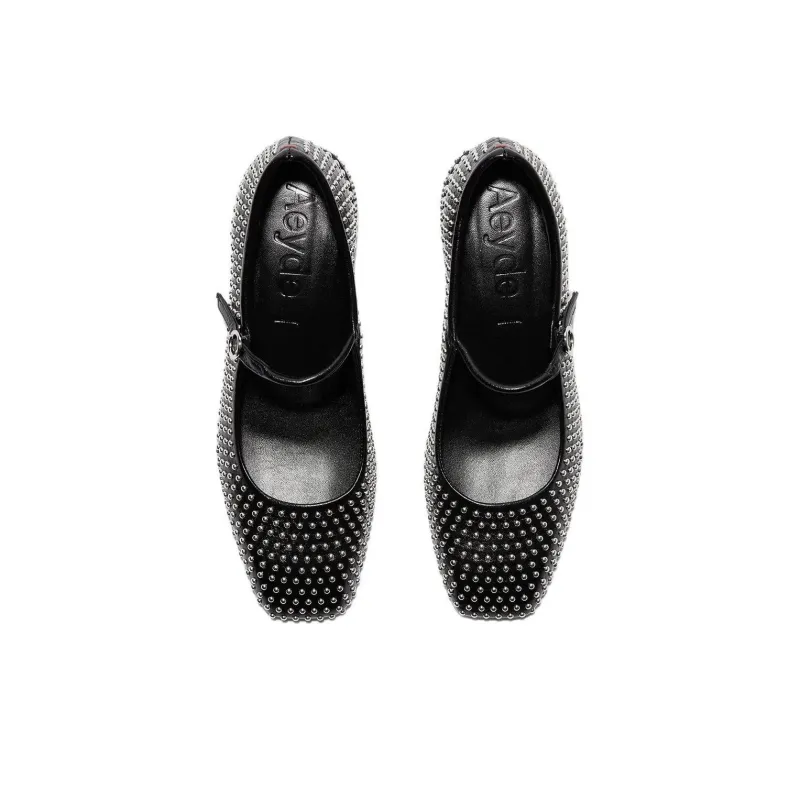 Aeyde Aline Block Heel High Heels 4.5cm Women's Black-3