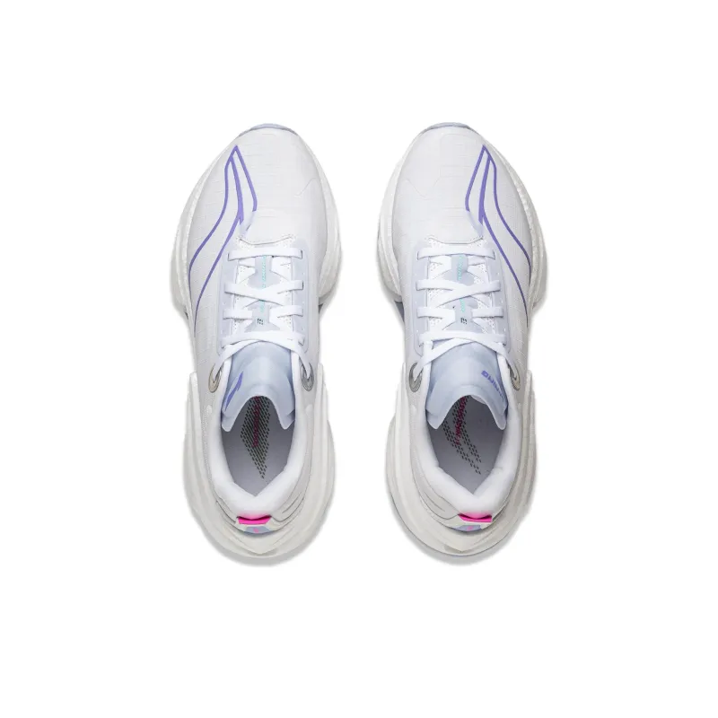 LiNing Shadow 3 ESSENTIAL Cushioning Support Rebound Low Top Casual Running Shoes Women's White Purple-3