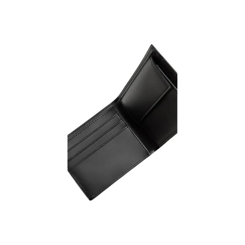 ZARA Cow Leather Wallet Men's Black-2