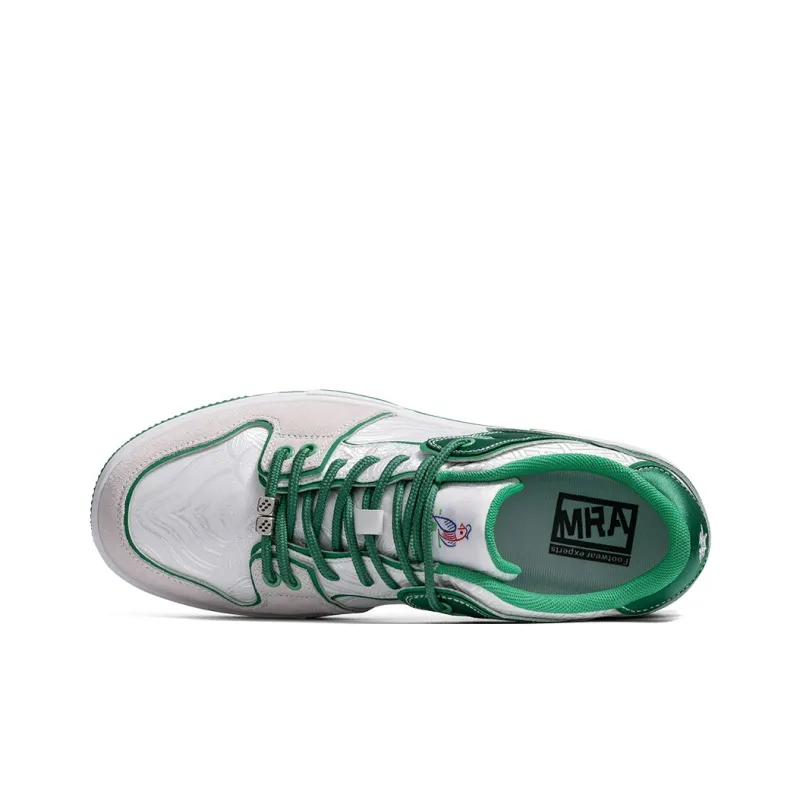 MR.A Country Style Series Low-Top Skateboard Shoes Men's White Green-1