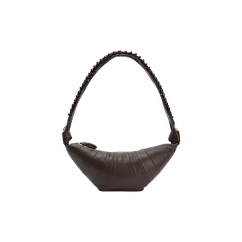 Lemaire Croissant Series Nappa Leather Croissant Bag Crossbody Bag Shoulder Bag Medium Size Women's Dark Chocolate