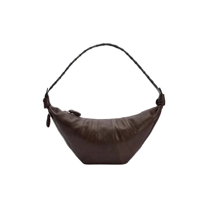Lemaire Croissant Series Cow Leather Croissant Bag Crossbody Bag Shoulder Bag Women's Dark Brown-0
