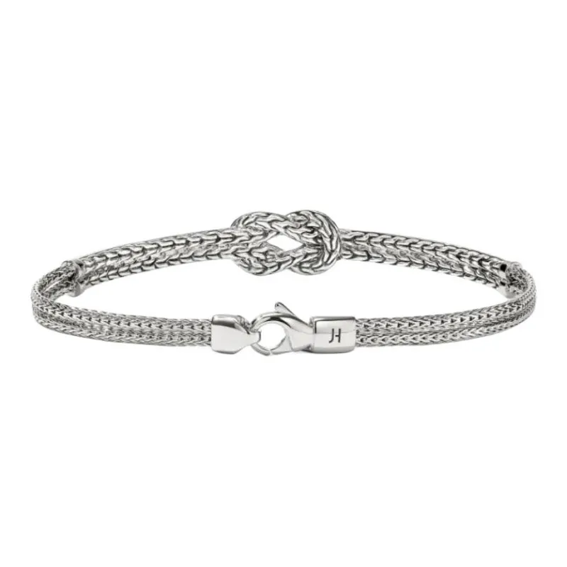 John Hardy Sterling Silver Love Knot Diamond Bracelet-1