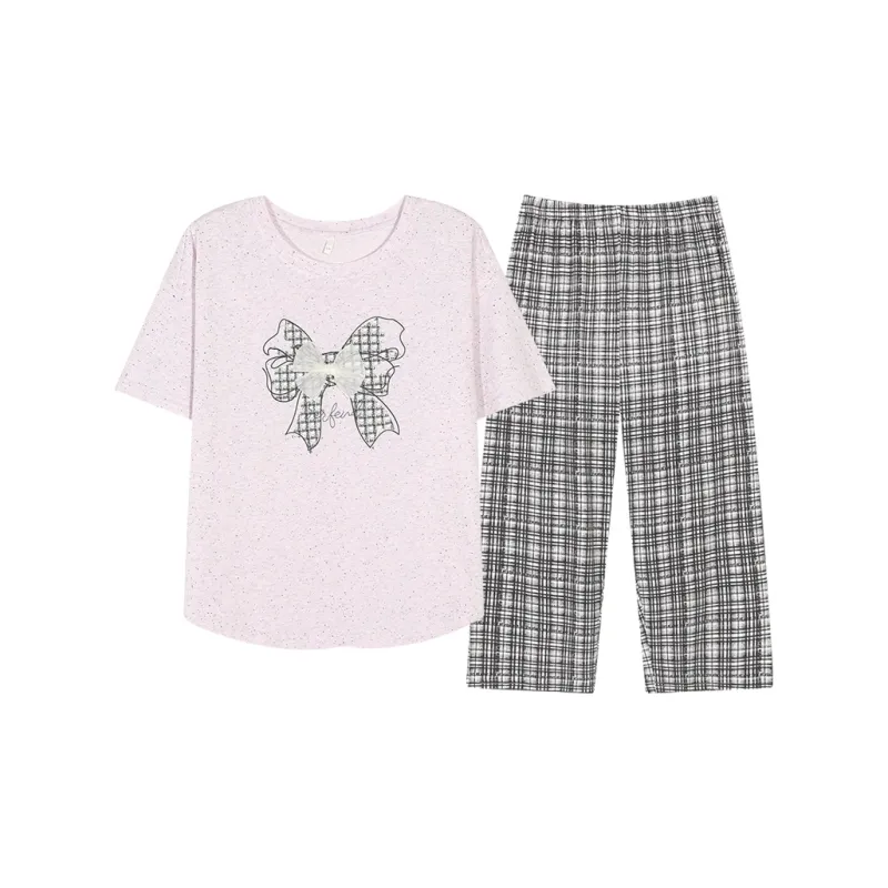 WANANNI Pajama Set Women's Purple Pink-0