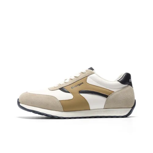 NAVIGARE Small Sailboats Lightweight Height Increasing Low Top Casual Shoes Men's White/Camel/Blue