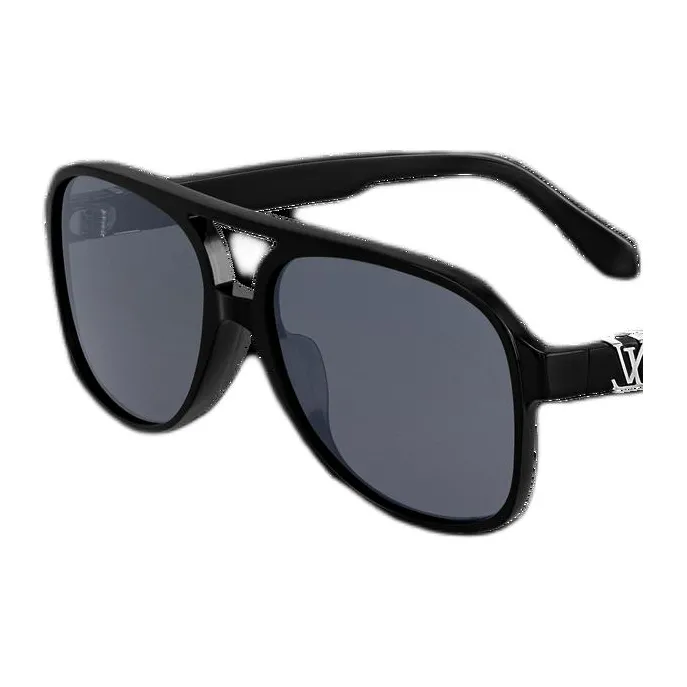 LOUIS VUITTON Acetate Aviator Sunglasses Unisex Black-2
