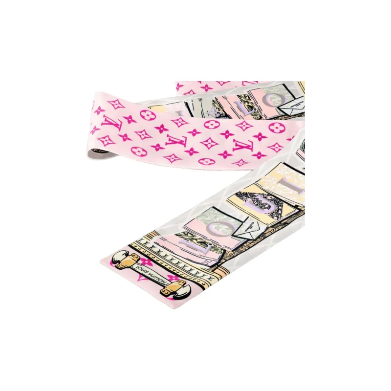 LOUIS VUITTON Silk Scarves Women's Pink-2