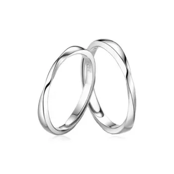 GUDUD S925 Silver Minimalist Style Individual Plain Band Adjustable Ring Unisex
