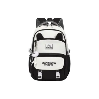 NOMK Nylon Portable One Shoulder Backpack Regular Women's Black/Red/Purple/Khaki/Blue