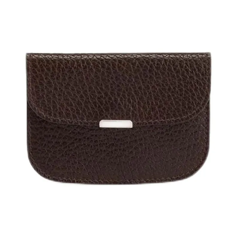 Lemaire Leather Card Holder Unisex Dark Brown-0