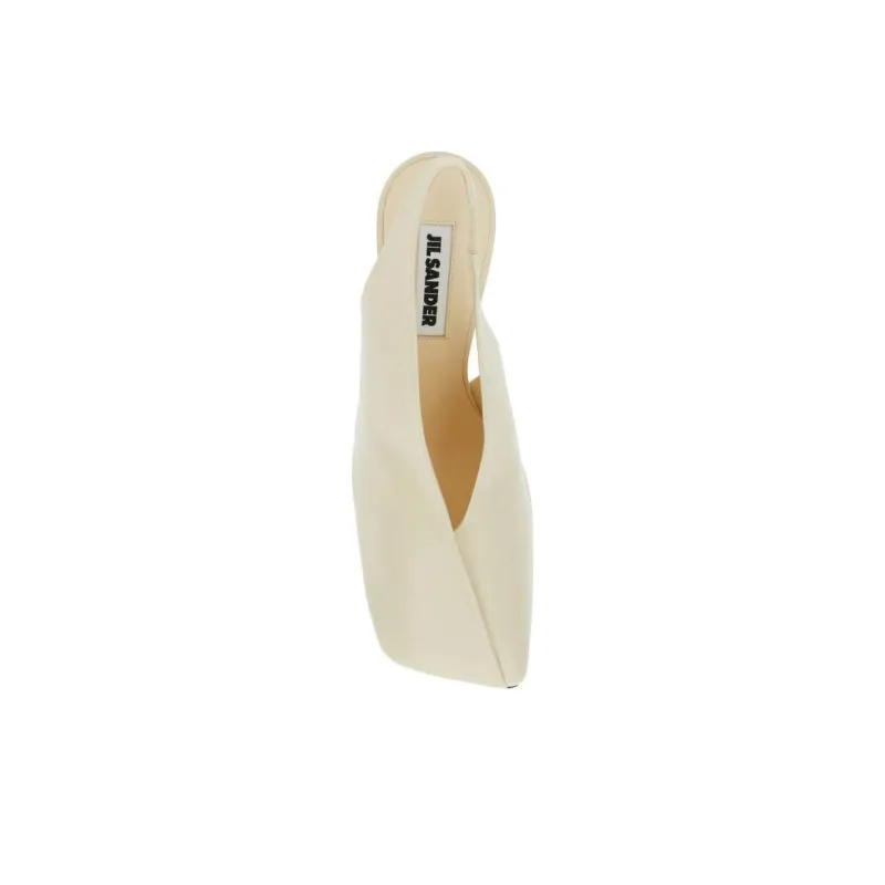 JIL SANDER Slim Heel High Heels Women's Ivory White-4