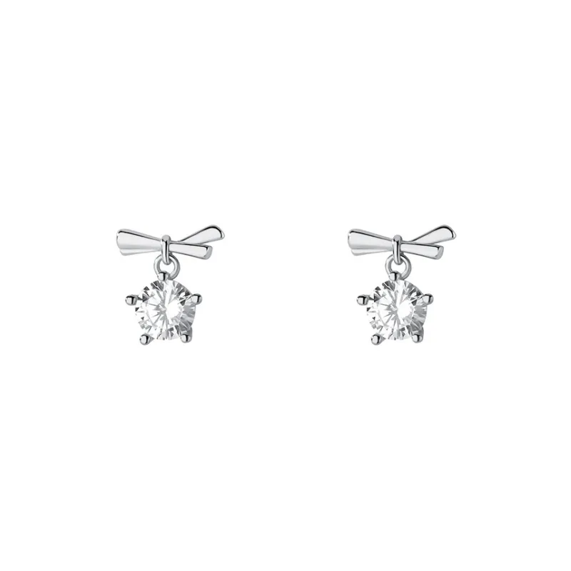 BAIJUAN S925 Silver Stud Earrings Women's-0
