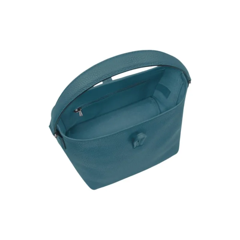 LONGCHAMP Roseau Essential Cow Leather One Shoulder Handbag Women's Peacock Blue-2