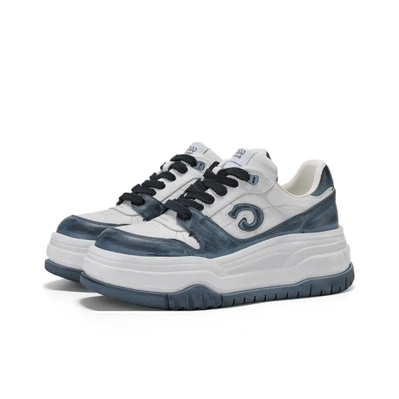 GG-CC Height Increasing Casual Cushioned Abrasion-Resistant Slip-Resistant Low-Top Platform Skateboard Shoes Women's-3