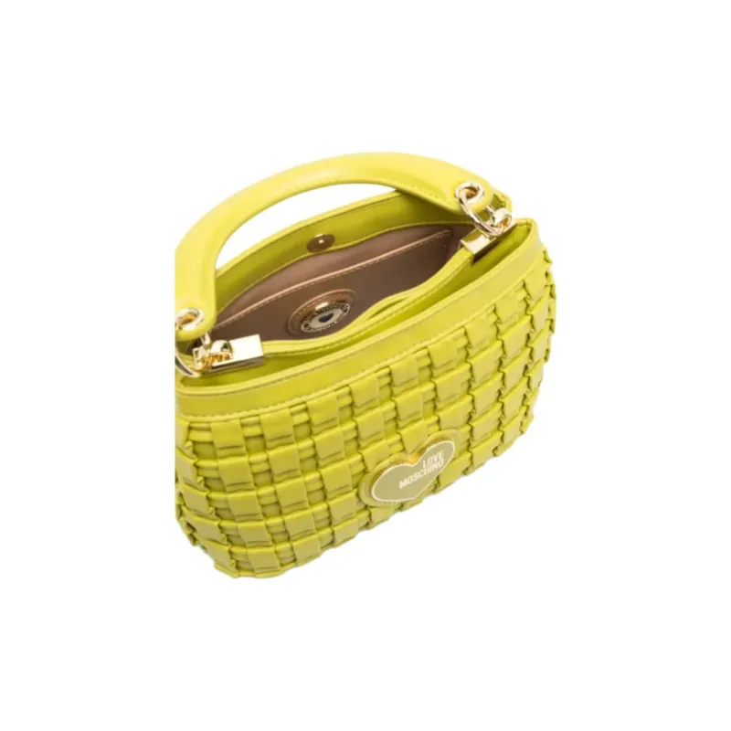 MOSCHINO Logo-plaque Woven-design Tote Bag-3