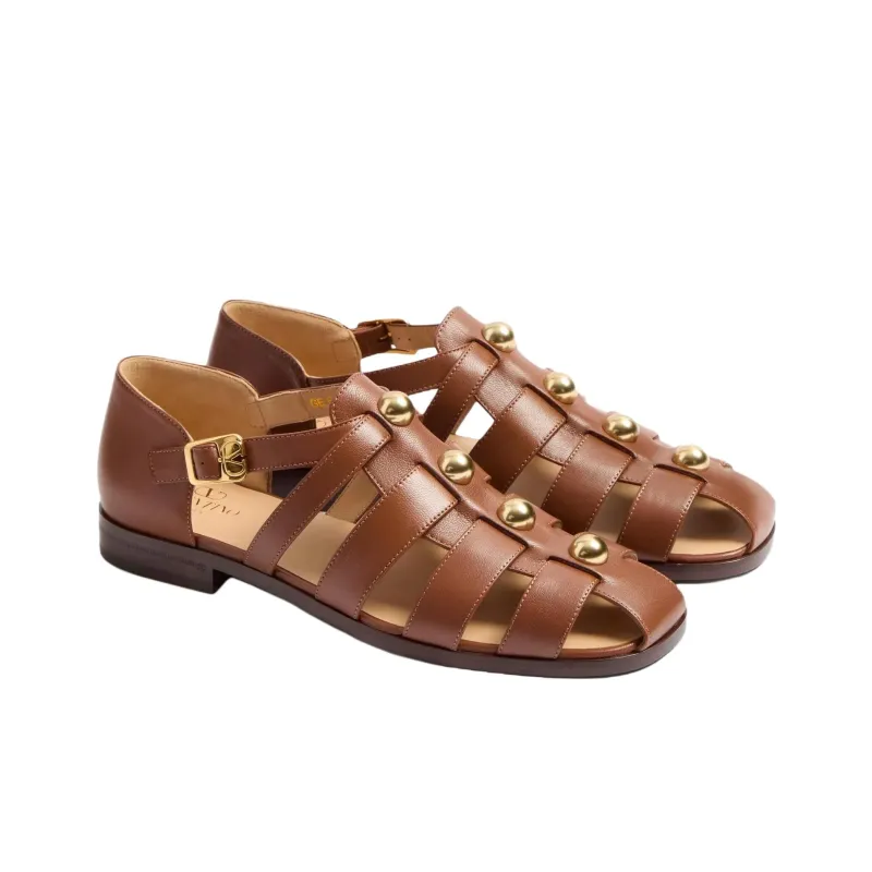 Valentino Roman Sandals 2cm Men's Brown-2